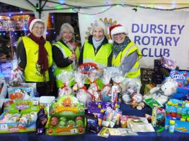 Dursley Rotary  stall at the Christmas Light Switch on.